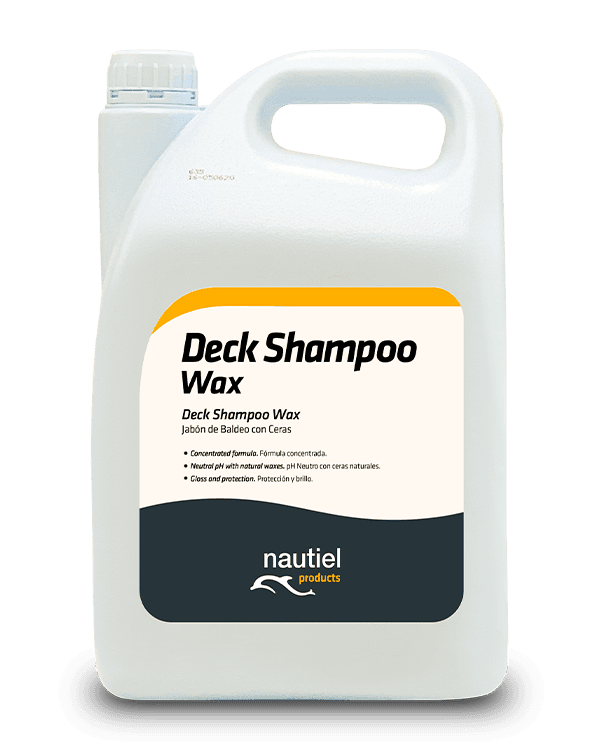 A bottle of Nautiel's Deck shampoo wax