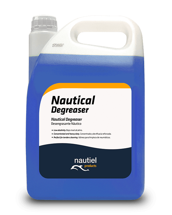 A bottle of Nautiel's Nautical Degreaser